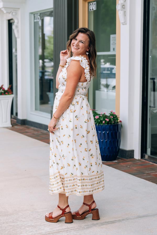 Buttercup Smocked Midi Dress