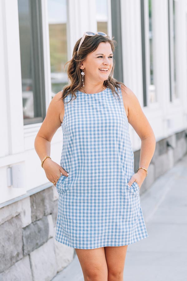Central Park Picnic Gingham Dress